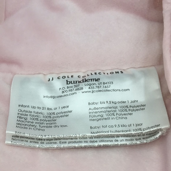 JJ Cole Bundle Me Car Seat Cover Winter Sherpa Fleece Pink Infant up t… - Picture 10 of 14